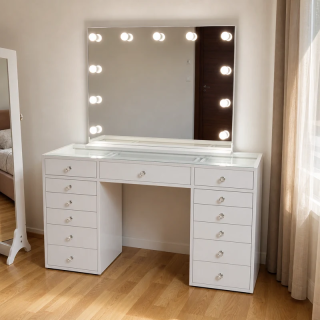 COIFFEUSE 13 TIROIRS ET MIROIR